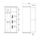 Paris Wardrobe with 2 Doors in Matt Grey - Home Leaf Furniture