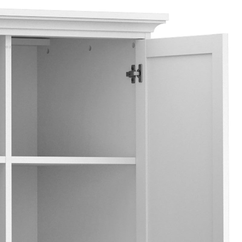 Paris Wardrobe with 2 Doors in White - Home Leaf Furniture