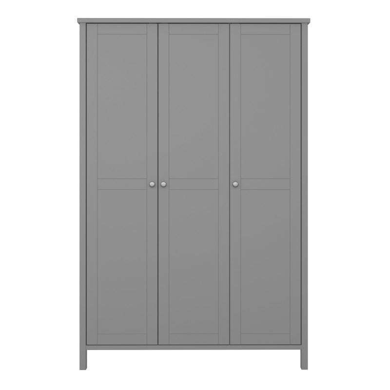 Tromso 3 Door Wardrobe - Grey - Home Leaf Furniture