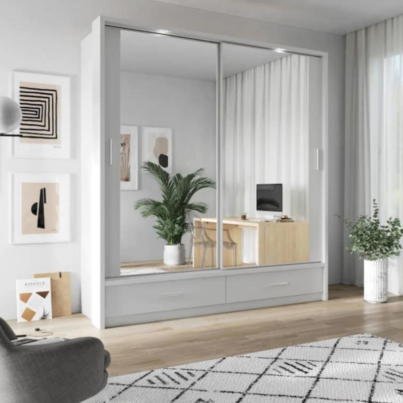 Arti 24 - 2 Sliding Door Wardrobe 200cm - Home Leaf Furniture
