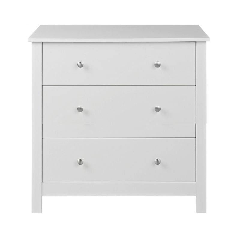 Florence 3 Drawer Chest in White - Home Leaf Furniture