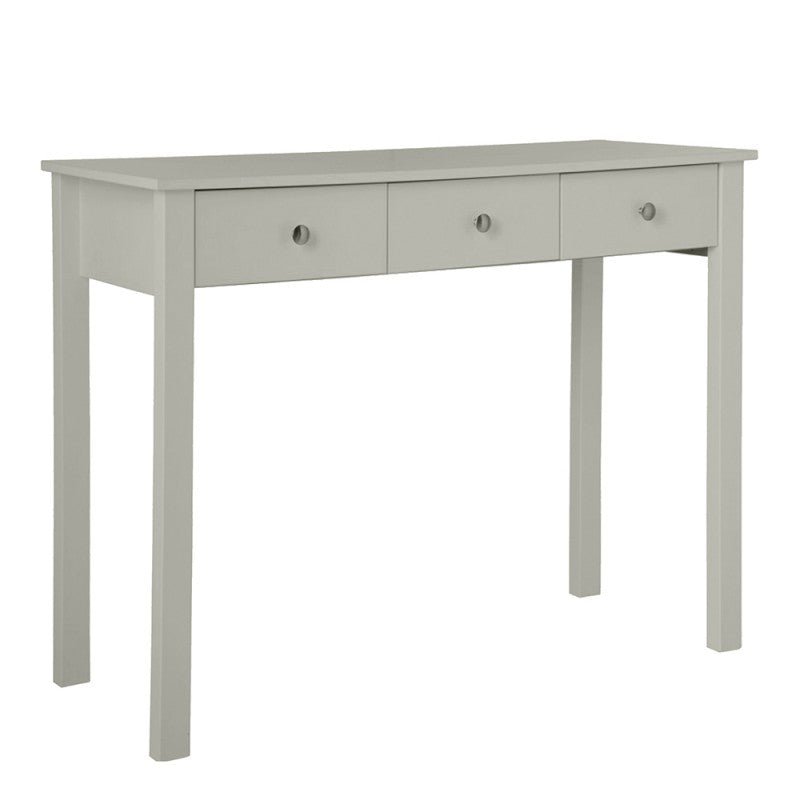 Florence 3 Drawer Dressing Table in Soft Grey - Home Leaf Furniture